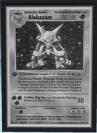 Alakazam - Base Set #001 STL Lithophane