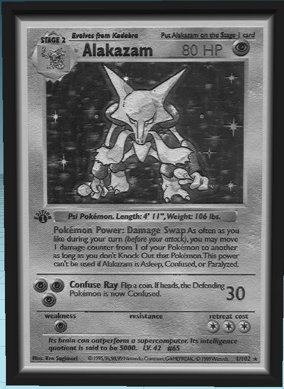  Alakazam - Base Set #001 STL Lithophane