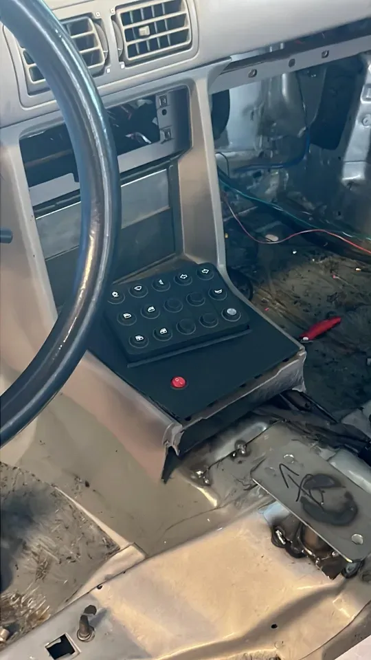 Foxbody Mustang Center Console Cover With Blink Marine 15 Key