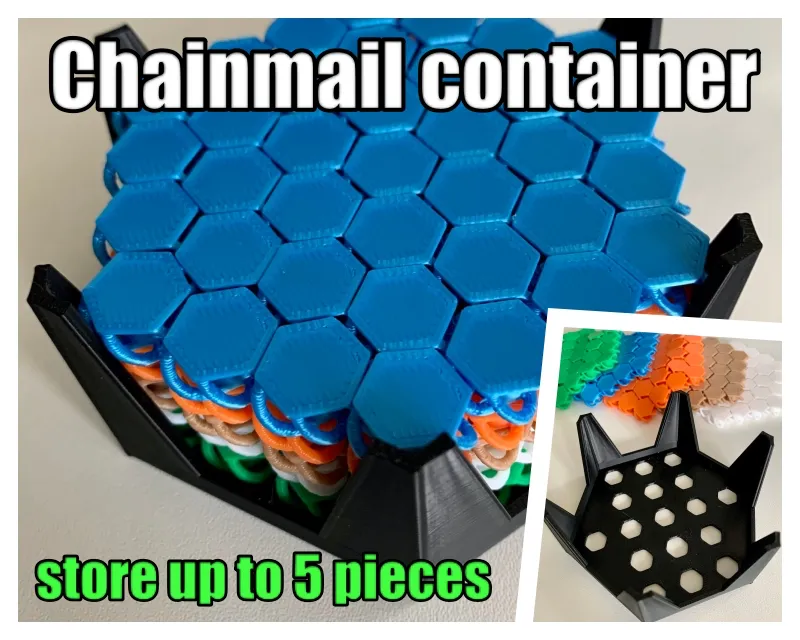 Container for 5 pcs of Nasa Chainmail Hex 4x4
