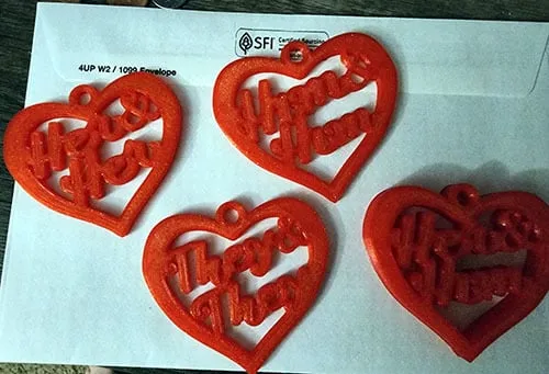 Cœurs porte-clés Saint-Valentin