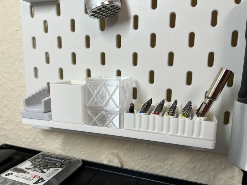 Skadis/wall Gridfinity 1x5 base plate