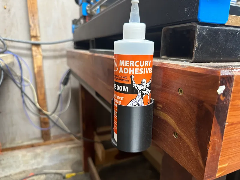 50mm Mount/Holder for 8oz Mercury Adhesives CA Glue Bottle