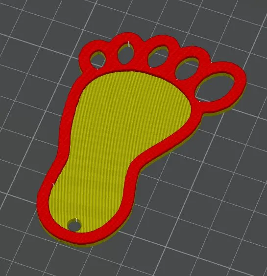Foot keychain generic for babyshower or others