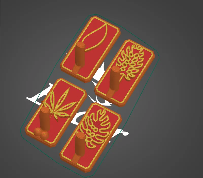 Cloth Hangers - Leaf Motif
