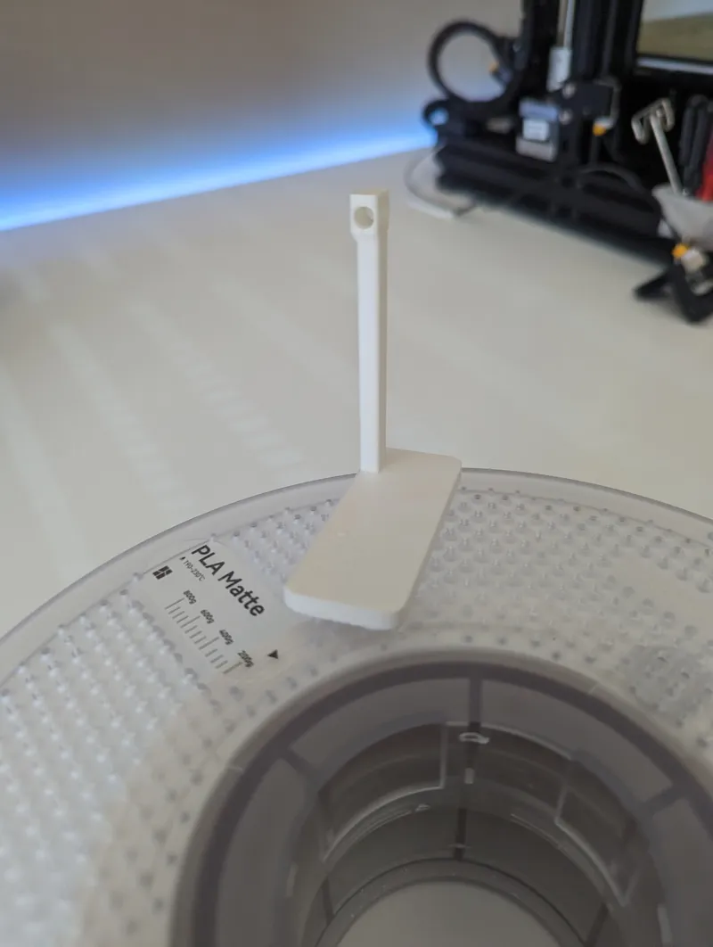 BambuLab P1P Pegboard Bowden Tube Extension/Holder (Side Spool)