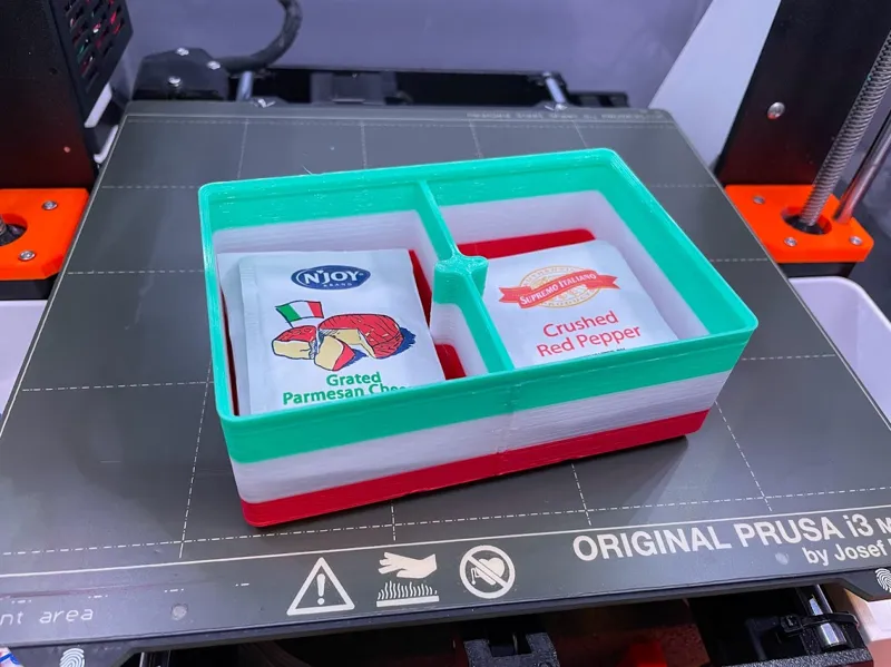 Gridfinity pizza cheese/pepper packet holder - 2x3x6