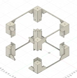 Enclosure for IKEA Lack table and 3mm acrylic sheets (with magnetic door handles)