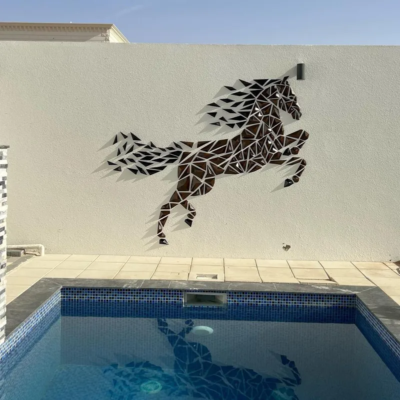 Geometric Horse wall art