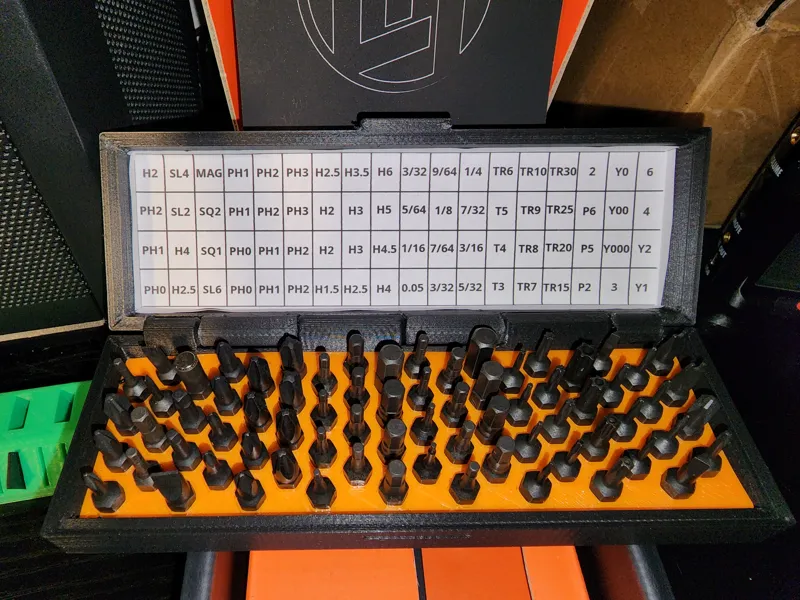 LTT Screwdriver Bit Holder for 72 bits w/ legend
