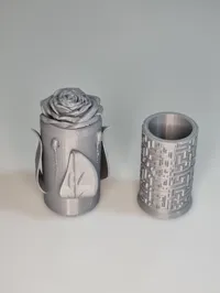 Boîte-puzzle cylindrique labyrinthe et rose — photo 1