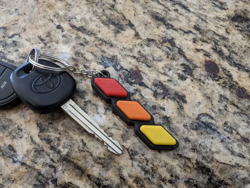 REMIX TOYOTA RETRO STRIPES KEYCHAIN