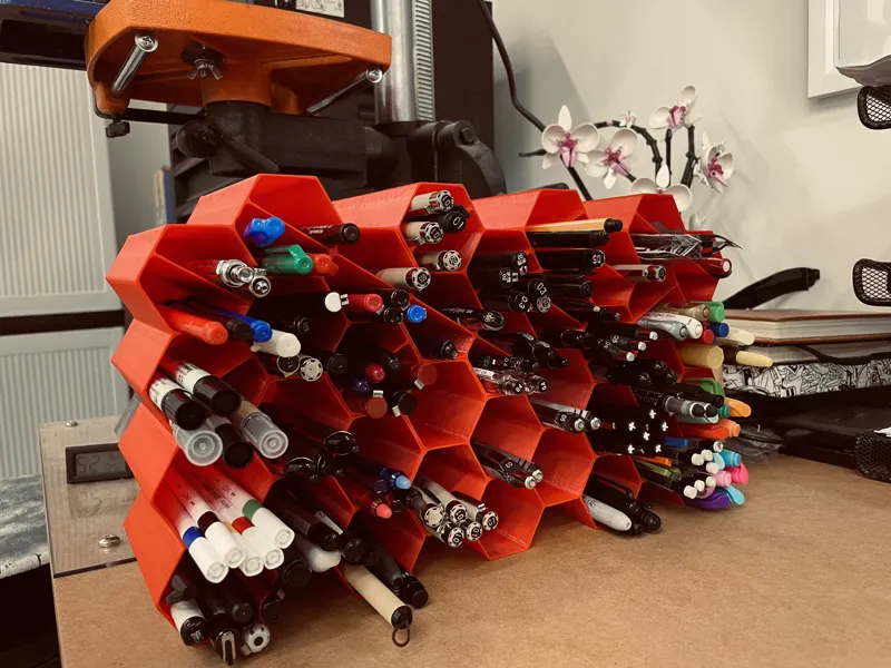Pen Organizer - Honeycomb (whole or divided modular sections of 6 compartments)