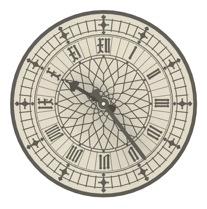 Big Ben Clock with Arrows