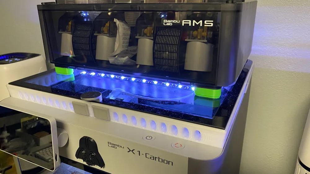 Bambu Lab X1-C P1P Vented Lid Riser - Free 3D Print Model - MakerWorld