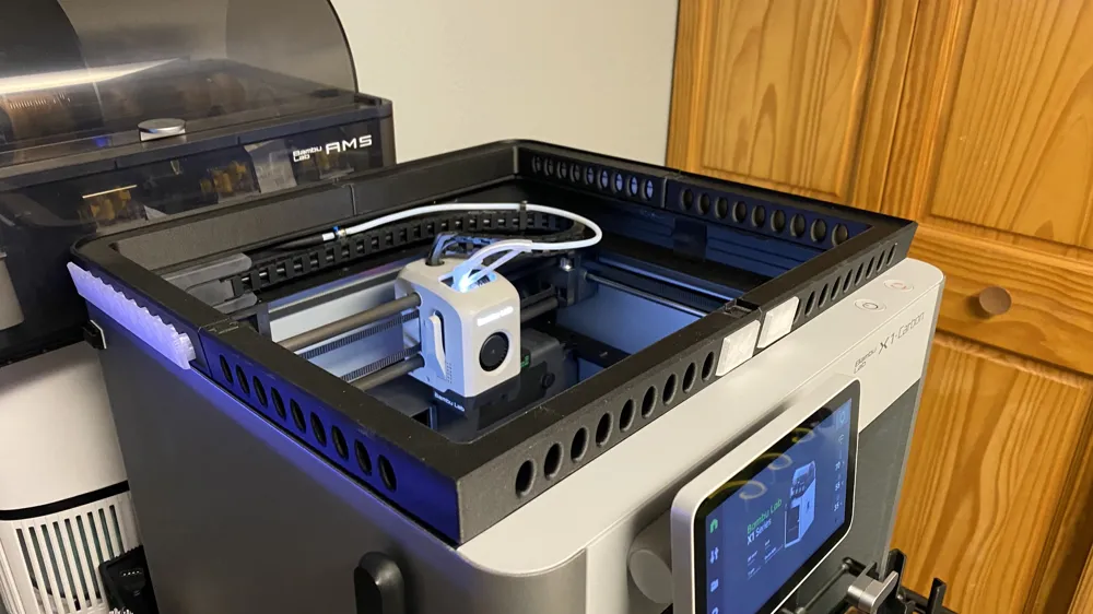Bambu Lab X1-C P1P Vented Lid Riser - Free 3D Print Model - MakerWorld