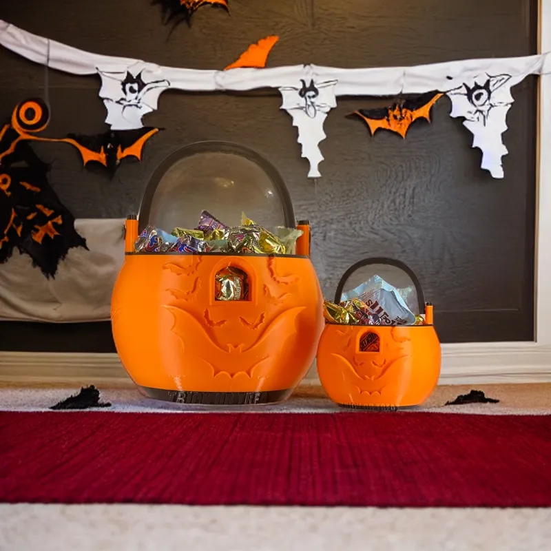Halloween Bucket Bowl, Candy Bag for Kids and Adults