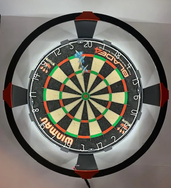 Lumière LED 360° pour cible de fléchettes