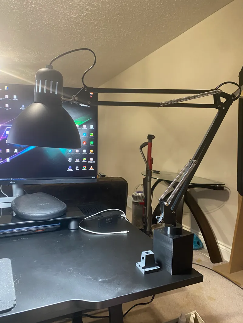 Lego Inspired Desk Lap Riser Base - Ikea Tertial Work Lamp Mod