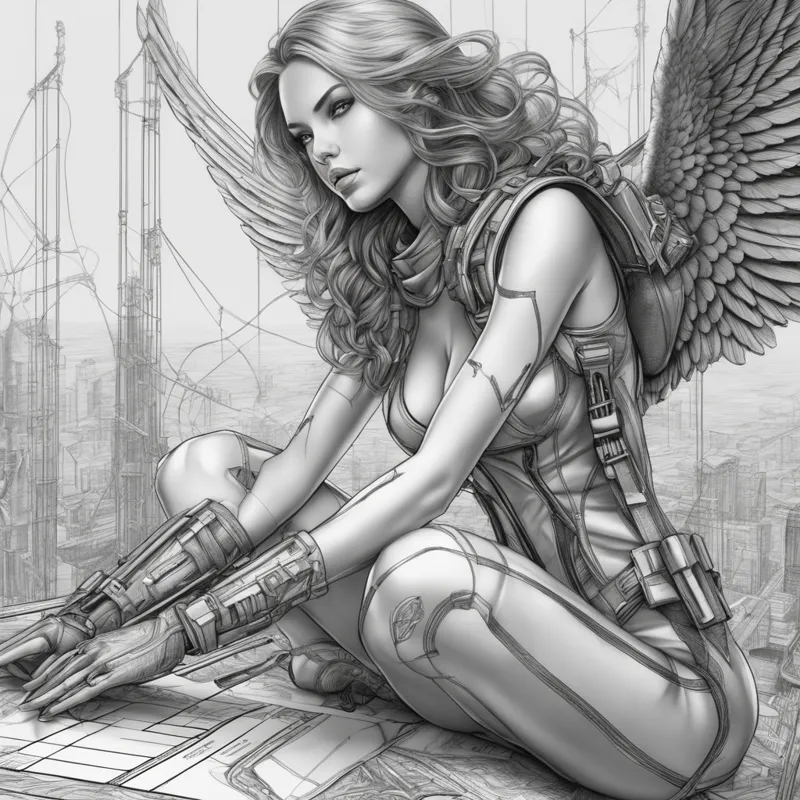 Futuristic Archangel - Hueforge