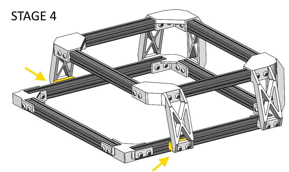 Alu Riser - 2020 aluminum profile based AMS Riser for Bambu X1 and ...