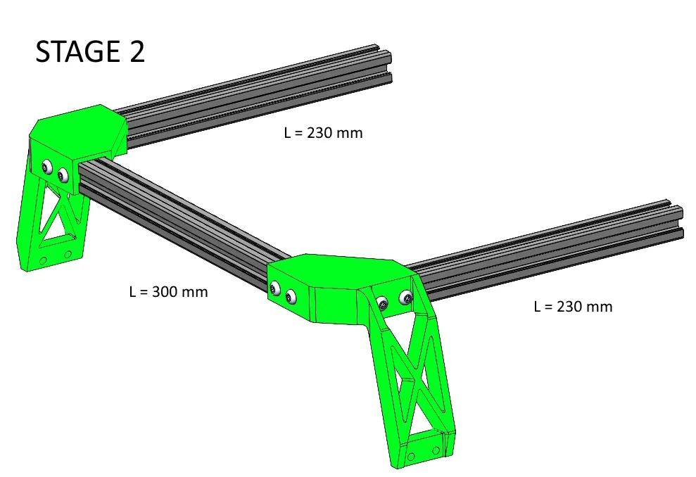 Alu Riser - 2020 aluminum profile based AMS Riser for Bambu X1 and ...