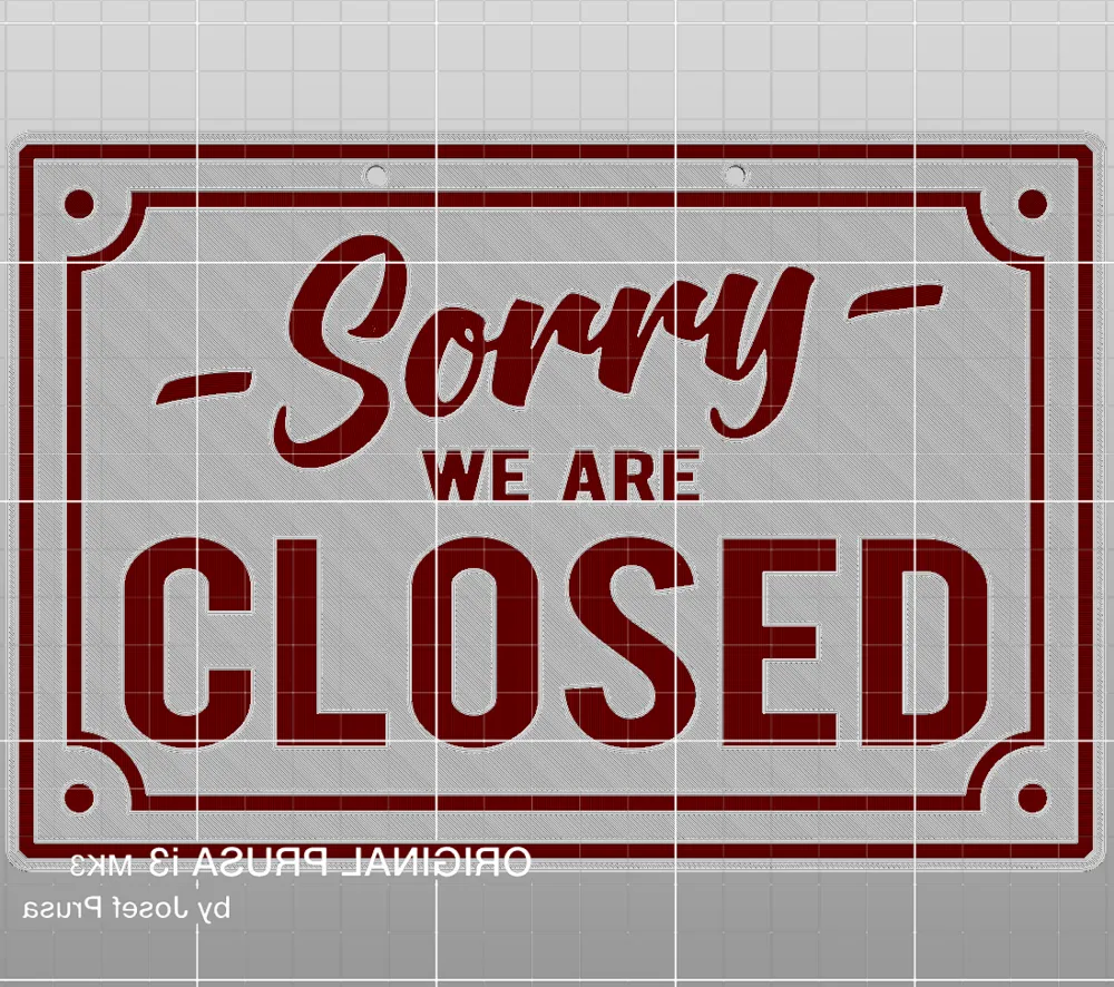 Double-Sided Open/Closed Sign 2 to 4 Colors (See Video) - Free 3D Print ...