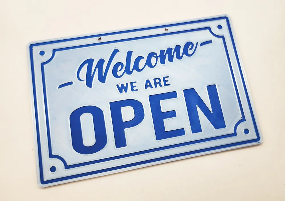Double-Sided Open/Closed Sign 2 to 4 Colors (See Video) - Free 3D Print ...