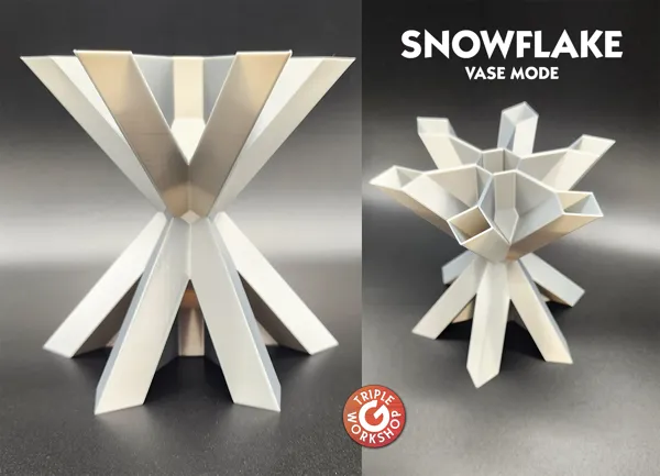 Vase spirale flocon de neige