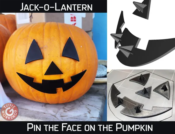 Citrouille d'Halloween à visage amovible