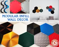 Projet de décoration murale modulaire alvéolée — photo 1
