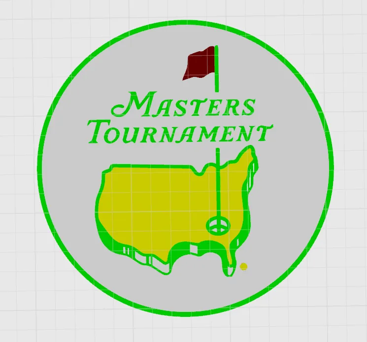 Gold Masters Logo 1mm Thick