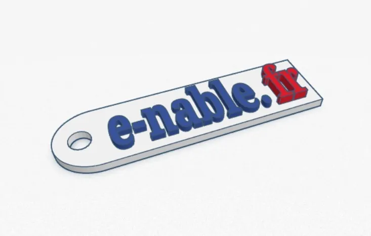 E-nable porte-clef 3 colors 