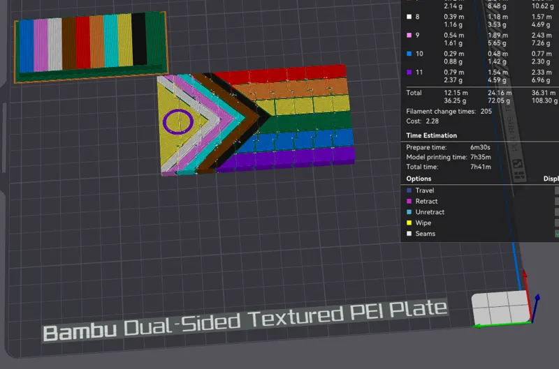 Flexi Progress Pride Flag - multicolor