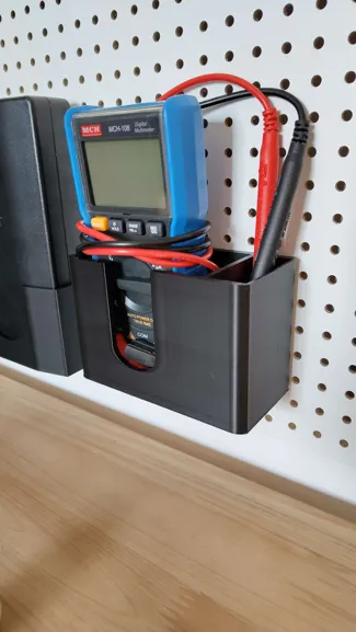 Multimeter Holder for Metric Pegboards