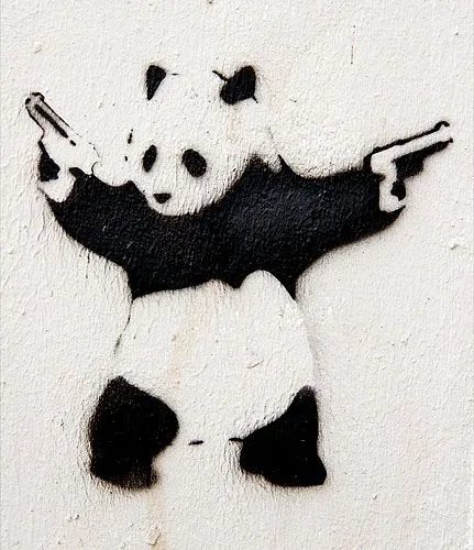Banksy - Panda - Hueforge