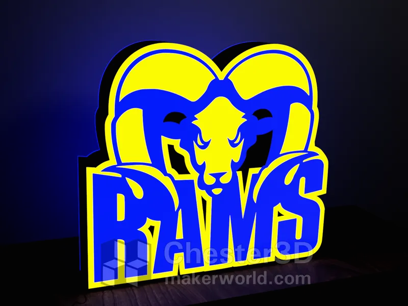 NFL RAMS LED Lightbox