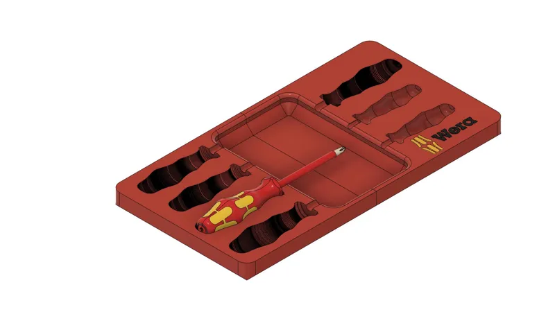 Wera insulated screwdriver set toolbox organizer