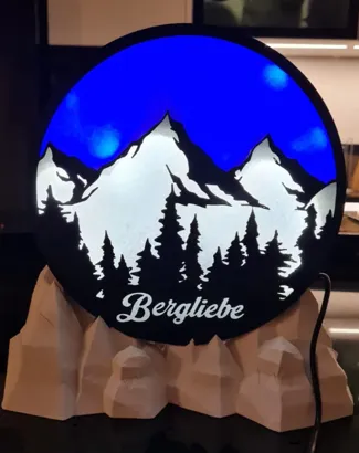 Bergliebe "Mountainlove" Lamp with colorchange and colorzones