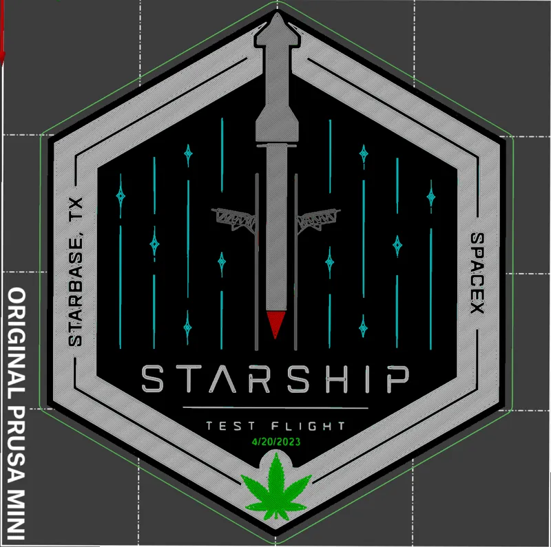 Starship Test Flight Patch - 420 Edition