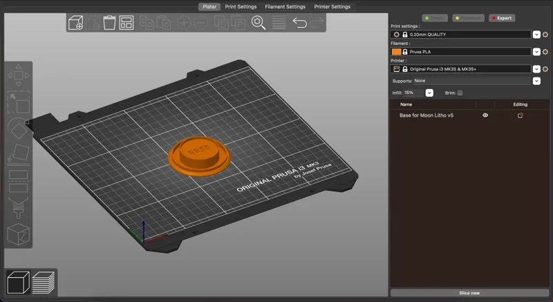 Lithophane Globe Base (t-light version)