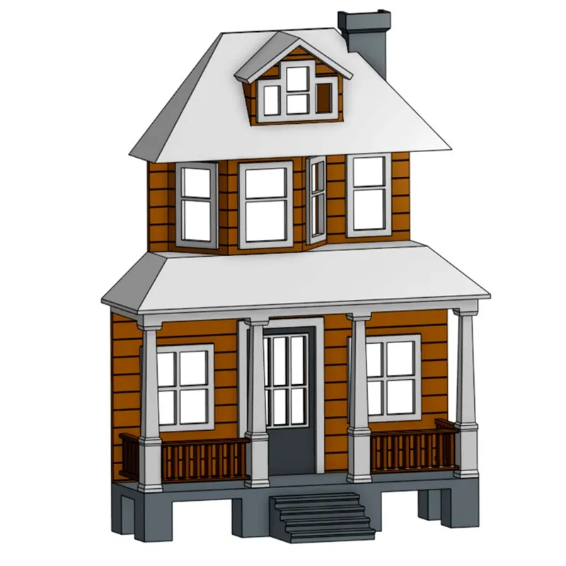 Facade of a typical American house