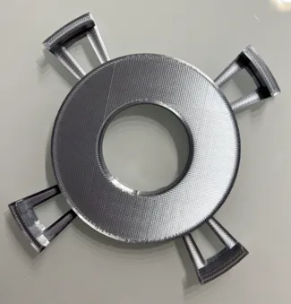Lampenschirmhalter passend für E27, ohne Gewinde und niedriger für eine bessere Druckzeit