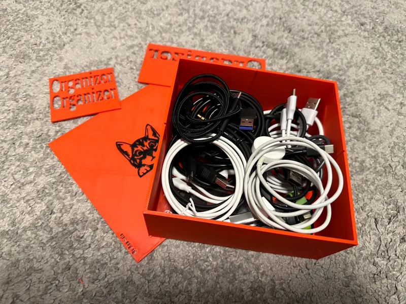 Box 150X150X60mm with organizers and cap
