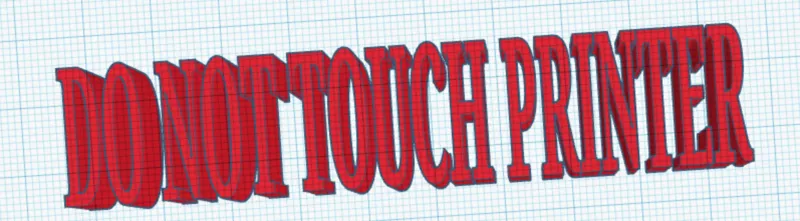 DO NOT TOUCH