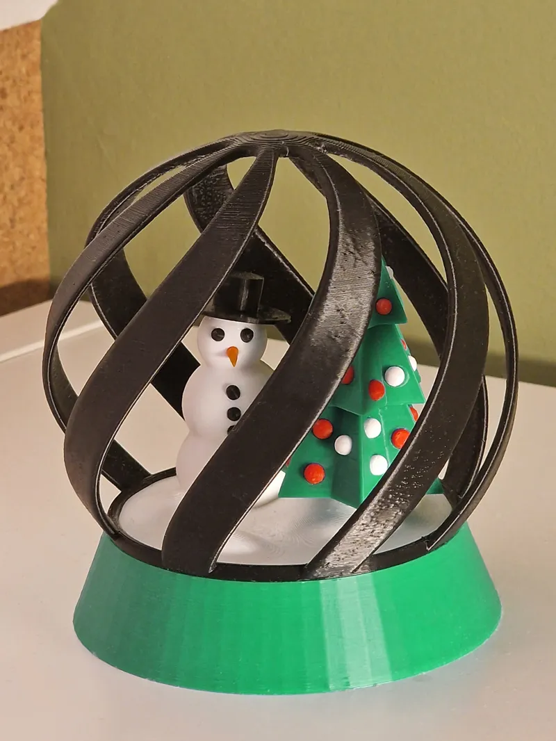 Snowman & Christmastree Snowglobe