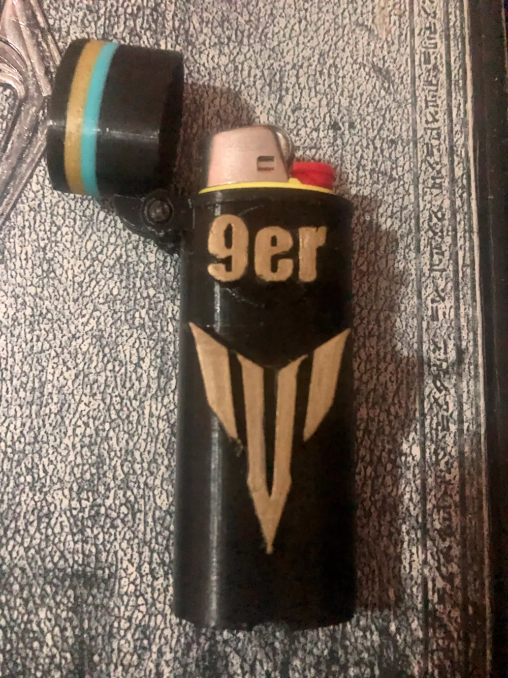 Flip top Waterresistant Yamaha MT09 Bic Lighter case. by FPV FLY