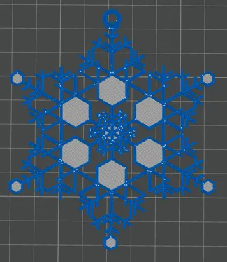 Hangable snowflakes