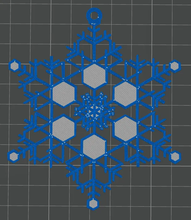 Hangable snowflakes