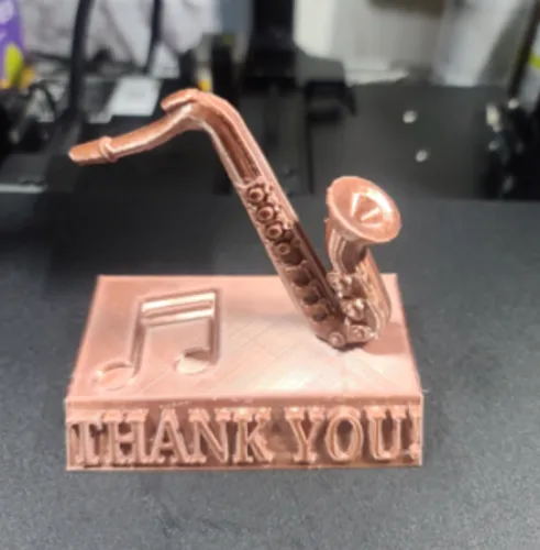 "Thank You" Saxophone Trophy